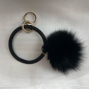 Fur Pom Pom keychain
